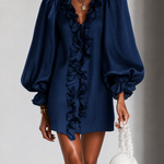 Antoinette | Ruffled Puff-Sleeve Mini Dress