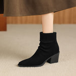 Meren Genuine Suede Ankle Boots
