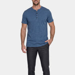 Essential Casual Henley Neck T-Shirt - Cross & Crown