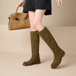 Selma Genuine Suede Knee High Boots