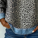 Esmée | Leopard Patchwork Sweater with Flattering Fit and Daily Comfort