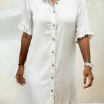 ROSAMERE FLATTERING DENIM DRESS
