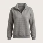 ROSALIE TEXTURED ZIP SWEATER