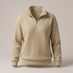 ROSALIE TEXTURED ZIP SWEATER