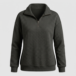 ROSALIE TEXTURED ZIP SWEATER