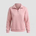 ROSALIE TEXTURED ZIP SWEATER