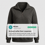 ROSALIE TEXTURED ZIP SWEATER