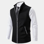 Elegant Full-Zip Sweater Vest - Cross & Crown