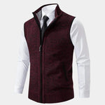 Elegant Full-Zip Sweater Vest - Cross & Crown