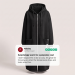 CASUAL LUXE HOODED SWEATSHIRT COAT