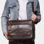 Classic Messenger Leather Bag - Cross & Crown