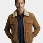 Essential Fleece Suede Jacket - Cross & Crown