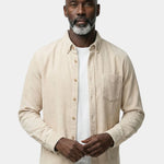 Casual Solid Corduroy Shirt - Cross & Crown