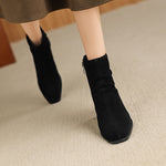 Meren Genuine Suede Ankle Boots