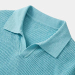 Casual Buttonless Knit Polo Shirt - Cross & Crown