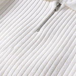 Elegant Quarter Zip Long Sleeve Polo - Cross & Crown