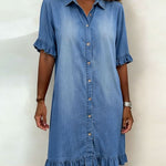 ROSAMERE FLATTERING DENIM DRESS