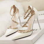 Stella Pointed Toe Studded Stiletto Heels