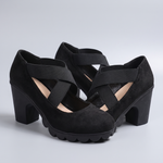 ELEGANT COMFORT BLOCK HEEL SHOES