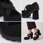 ELEGANT COMFORT BLOCK HEEL SHOES