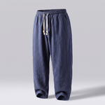 RELAXED LINEN BLEND TROUSERS