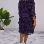 LUNESSA POLKA TIERED DRESS