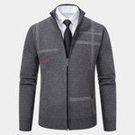 Graphite Symmetry Knit Jacket - Cross & Crown