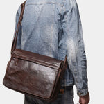 Classic Messenger Leather Bag - Cross & Crown