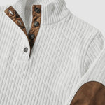 Refined High Collar Henley Sweater - Cross & Crown