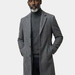 Mens Wool Blend Trench Coat - Cross & Crown