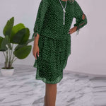 LUNESSA POLKA TIERED DRESS