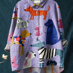 POPPY DOG PRINT BLOUSE