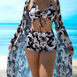 Bordesley® | Stylish 3 Piece Print Bikini Set