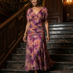 Calen | Off Shoulder Flow Midi Dresses