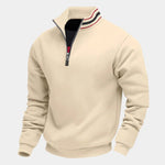 Regent Striped High Collar Pullover - Cross & Crown