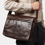 Classic Messenger Leather Bag - Cross & Crown