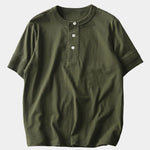 Pure Cotton Henley T-Shirt - Cross & Crown