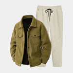 Ivory Corduroy Set - Cross & Crown