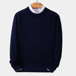 Linear Core Cotton Pullover - Cross & Crown