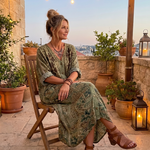 Aleta | Button Front Oversized Pocket Midi Dress