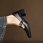 Elena Genuine Leather Heels