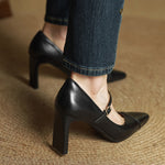 Emily Genuine Leather Heels