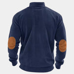 High Collar Quarter Zip Corduroy Pullover - Cross & Crown