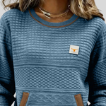 Etta | Textured Colorblock Sweatshirt
