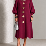 Evelyn | Elegant Button Knit Dress