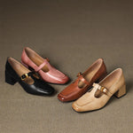 Elena Genuine Leather Heels