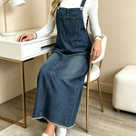Dahlia | Denim Suspender Maxi Dress