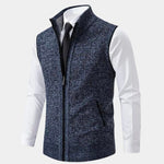 Elegant Full-Zip Sweater Vest - Cross & Crown