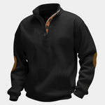 Refined High Collar Henley Sweater - Cross & Crown