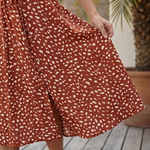 Belladonna | Printed Button Front Belted Midi Dress